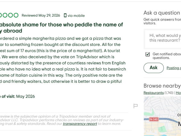 “An absolute shame for those who peddle the name of Italy&nbsp;abroad”