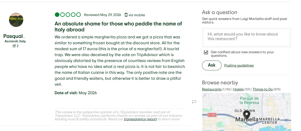 “An absolute shame for those who peddle the name of Italy&nbsp;abroad”